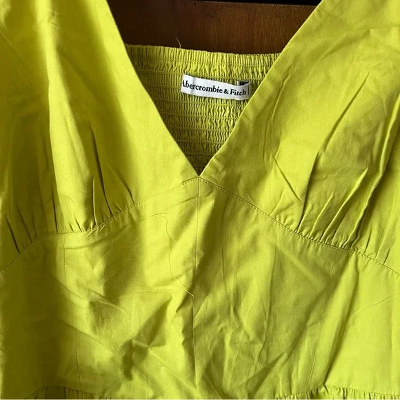 Abercrombie Cap Sleeve Corset Midi Dress NWT - Lime XL - Picture 5 of 8